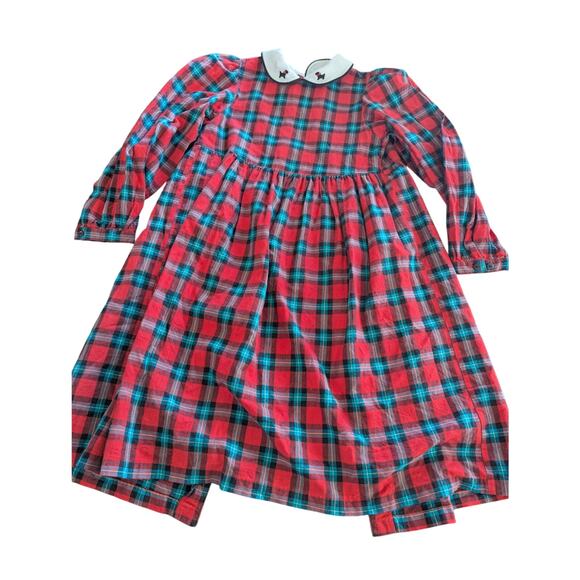 Gymboree Other - Vintage Girls Gymboree plaid dress Scottie dogs collar button back size XXL 8-10